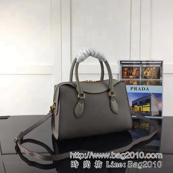 普拉達PRADA原單 2018早春經典爆款 PRADA 1BH093原單荔枝紋配平紋手提肩背包 PHY1477